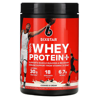 SIXSTAR, 100% Whey Protein Plus, сывороточный протеин, со вкусом печенья с кремом, 839 г (1,85 фунта)