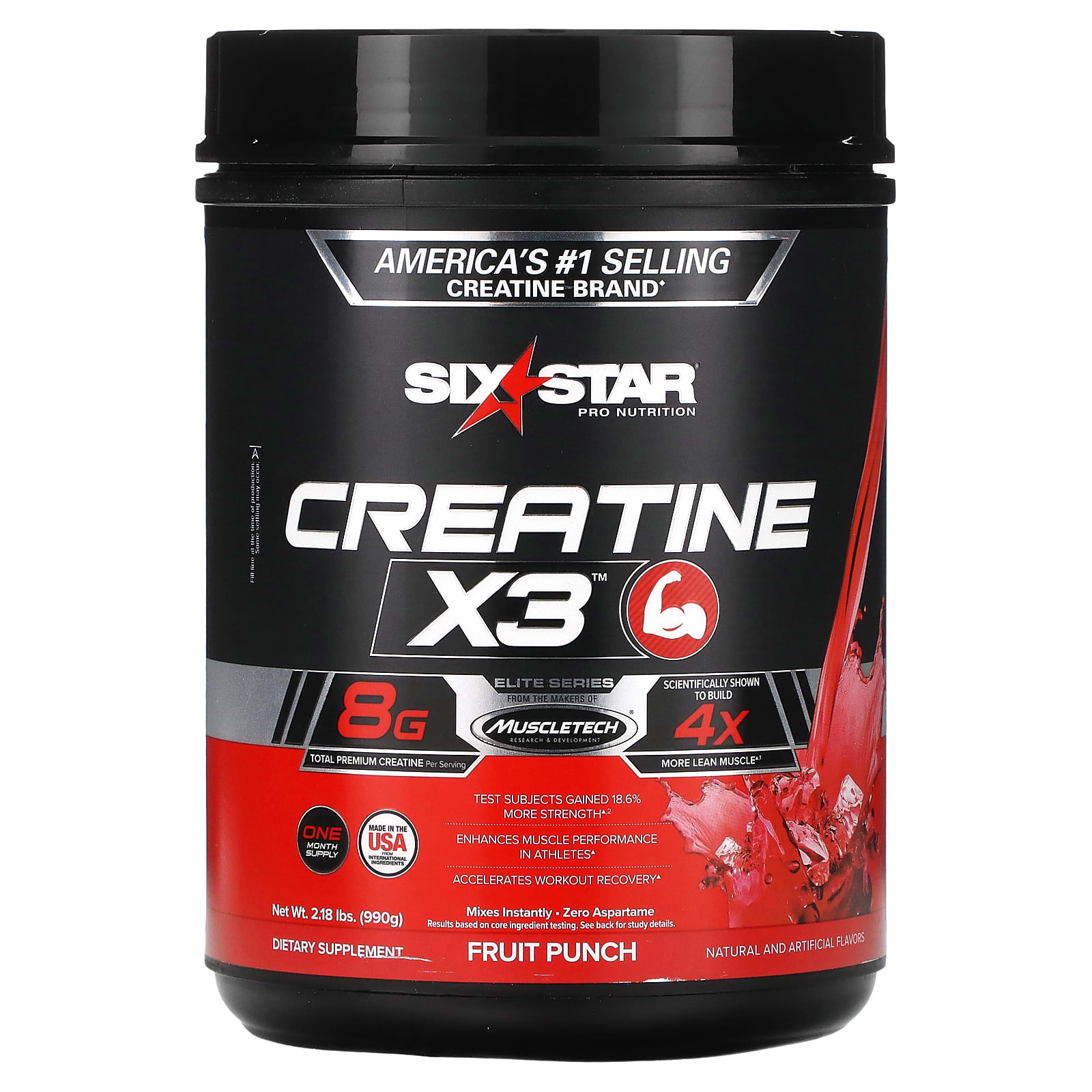 SIXSTAR, Creatine X3, Fruit Punch, 2.18 lbs (990 g)