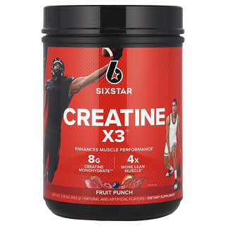 SIXSTAR, Creatine X3™, Kreatin X3™, Fruchtpunsch, 993 g (2,19 lbs.)