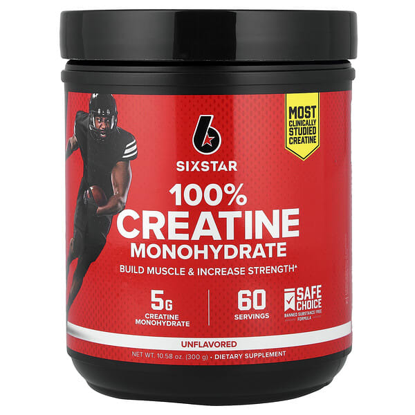SIXSTAR, 100% Creatine Monohydrate, Unflavored, 10.58 oz (300 g) — product photo 1