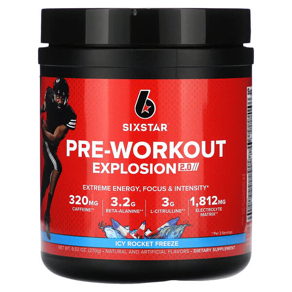 Pre-Workout Explosion 2.0, Icy Rocket Freeze, 9.52 oz (270 g)