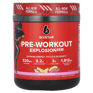 SIXSTAR, Pre-Workout Explosion 2.0, Pink Lemonade , 9.63 oz (273 g)