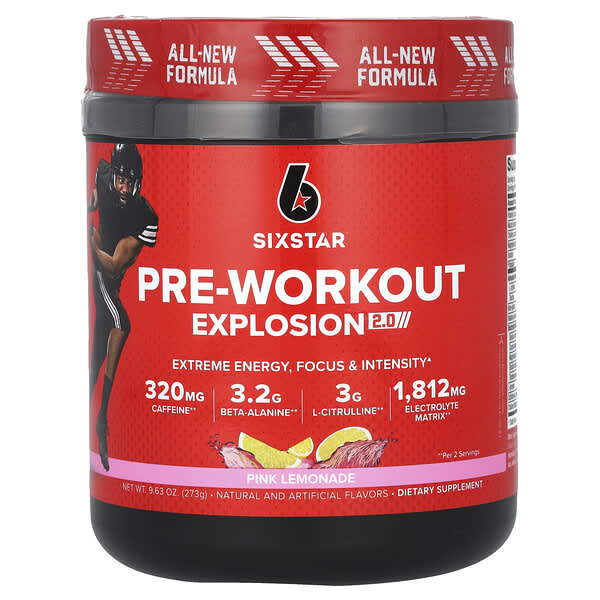 Pre-Workout Explosion 2.0, Pink Lemonade, 9.63 oz (273 g)