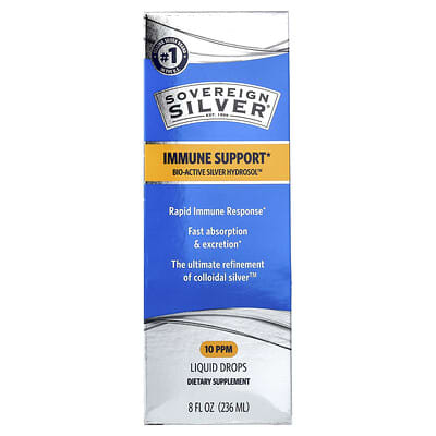 Sovereign Silver, Bio-Active Silver Hydrosol™, Liquid Drops, 8 fl oz (236 ml)