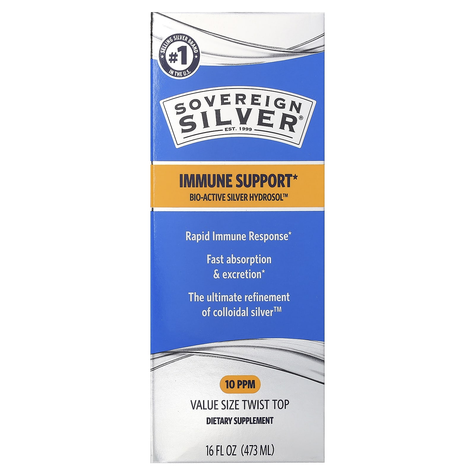 SILVER HYDROSOL コロイダルシルバー 946ml Sovereign Silver コロイダルシルバー 銀サプリメント Colloidal 2oz