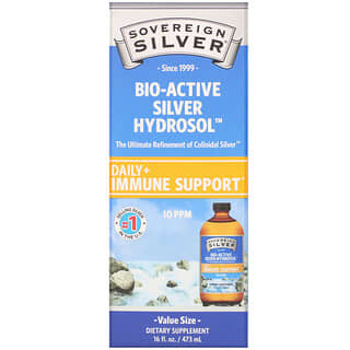 Sovereign Silver, Bio-Active Silver Hydrosol, Suplemento de plata, 10 ppm, 473 ml (16 oz. líq.)