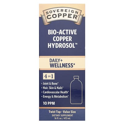 Sovereign Silver, Bioactive Copper Hydrosol™, 10 PPM, 16 fl oz (473 ml)