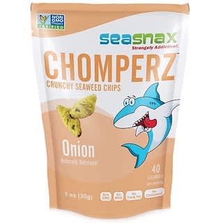 SeaSnax, Chomperz, Chips Crocantes de Algas Marinhas, Cebola, 1 oz (30g)