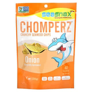 SeaSnax, Chomperz, Chips Crujientes de Algas Marinas, Cebolla, 1 oz (30 g)