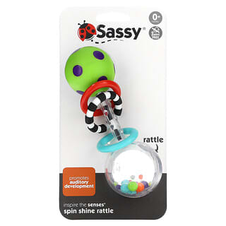 Sassy, Inspire The Senses, погремушка для блеска отжима, для детей 0–24 месяцев, 1 штука
