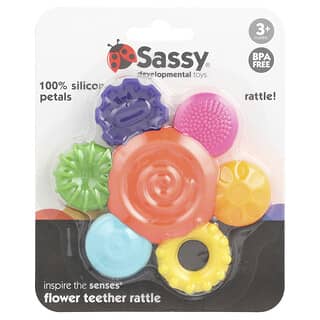 Sassy, Inspire The Senses®, Flower Teether Rattle, 3+ Months, 1 Count