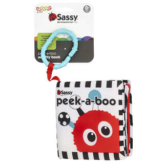 Sassy, Developmental Toys, Peek-A-Boo Activity Book, 0+ Months, 1 Count