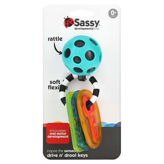 Sassy, Inspire The Sense ، مجموعة Drive N 'Drool Keys ، للأطفال من عمر 0+ أشهر ، عدد 1