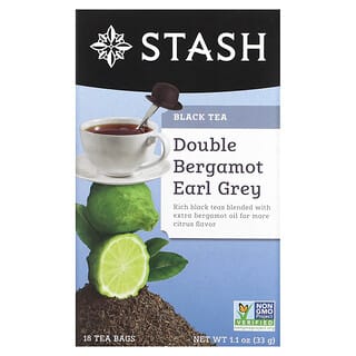 Stash Tea, الشاي الأسود، Earl Grey بالبرجموت المضاعف، 18 كيس شاي، 1.1 أونصة (33 جم)