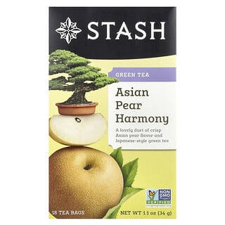 Stash Tea, Grüner Tee, Asiatische Birnenharmonie, 18 Teebeutel, 34 g (1,1 oz)