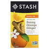 תה צמחים, Sunny Orange Ginger, נטול קפאין, 18 שקיקי תה, 1.2 אונקיות (36 גרם)