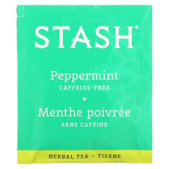 Stash Tea, Tisane, Menthe poivrée, Sans caféine, 20 sachets de thé, 20 g