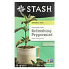 Stash Tea, Herbal Tea, Refreshing Peppermint, Caffeine Free, 20 Tea Bags, 0.7 oz (20 g)