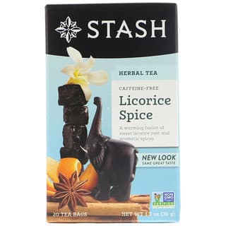 Stash Tea, Té de hierbas, Especias de regaliz, Sin cafeína, 20 bolsitas de té, 36 g (1,2 oz)