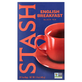 Stash Tea, Black Tea, English Breakfast, 20 Tea Bags, 40 g