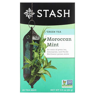Stash Tea, Té verde, Menta marroquí, 20 bolsitas de té, 26 g (0,9 oz)