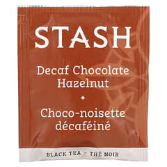 Stash Tea, Schwarzer Tee, Schokolade-Haselnuss, koffeinfrei, 18 Teebeutel, 36 g (1.2 oz.)