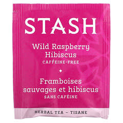 Stash Tea, Chá de Ervas, Framboesa Selvagem e Hibisco, Sem Cafeína, 20 Saquinhos de Chá, 38 g (1,3 oz)