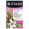 Stash Tea, Herbal Tea, Wild Raspberry Hibiscus, Caffeine-Free, 20 Tea Bags, 1.3 oz (38 g)