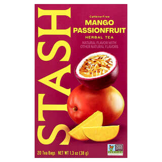 Stash Tea, Urtete, mango-passionsfrugt, koffeinfri, 20 tebreve, 38 g