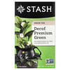 Stash Tea, 녹차, 디카페인 프리미엄 그린, 티백 18개, 33g(1.1oz)