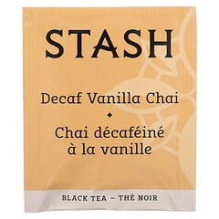 Stash Tea‏, תה שחור, וניל צ'אי נטול קפאין, 18 שקיות תה, 1.2 אונקיות (36 גרם)