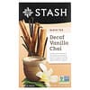 Stash Tea, תה שחור, וניל צ'אי נטול קפאין, 18 שקיות תה, 1.2 אונקיות (36 גרם)