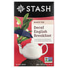 Stash Tea, 홍차, 디카페인, 잉글리시 브렉퍼스트, 티백 18개, 36g(1.2oz)