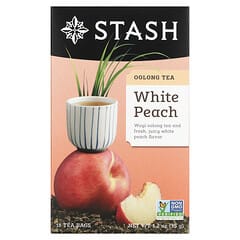 Stash Tea, ウーロン茶、ホワイトピーチ、ティーバッグ18袋、35g（1.2オンス）