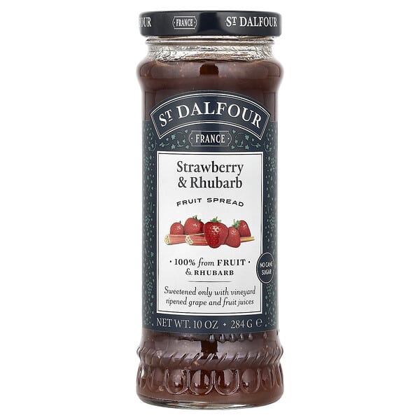 St. Dalfour, Strawberry & Rhubarb Fruit Spread ,  10 oz (284 g)
