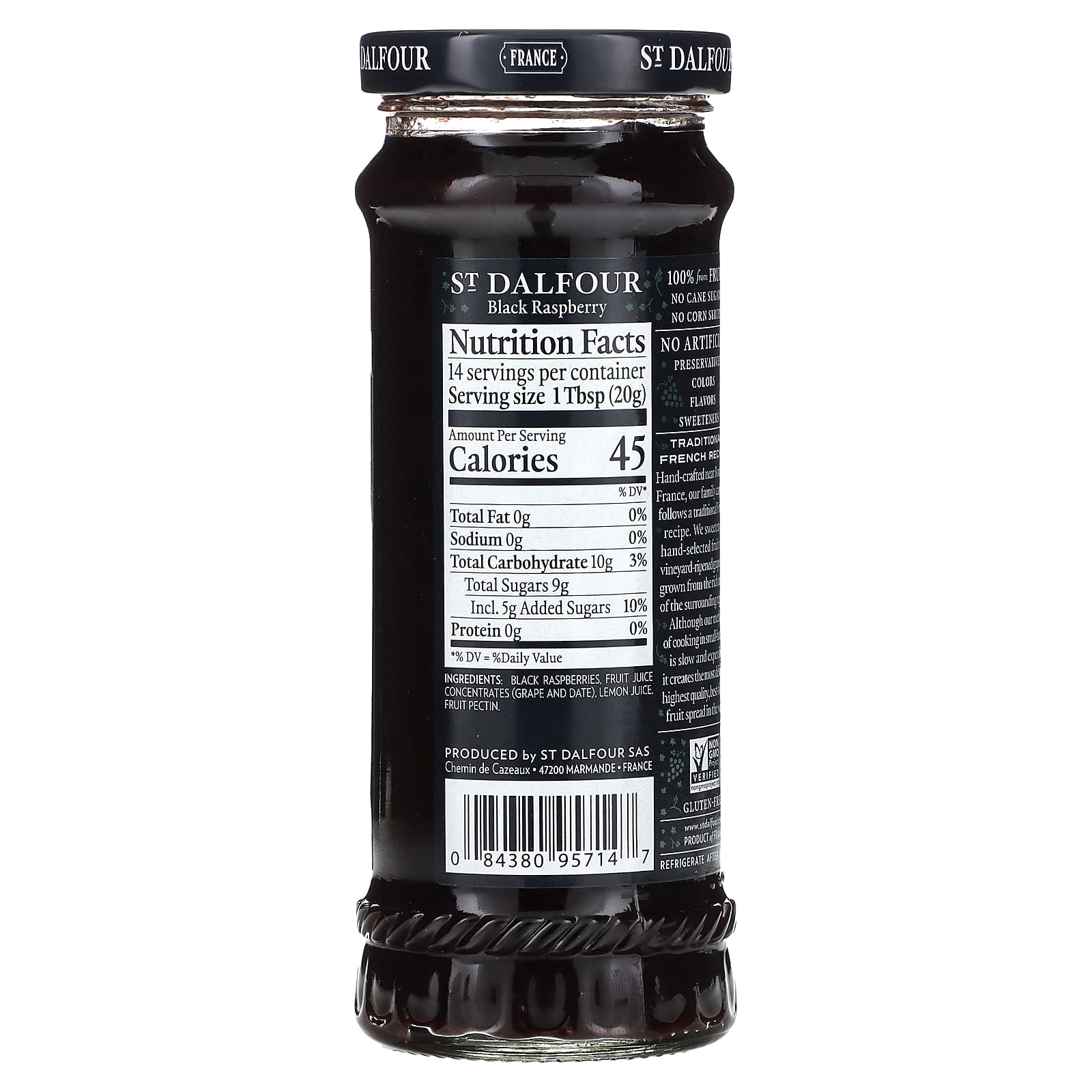 St. Dalfour, Fruit Spread, Black Raspberry , 10 oz (284 g)