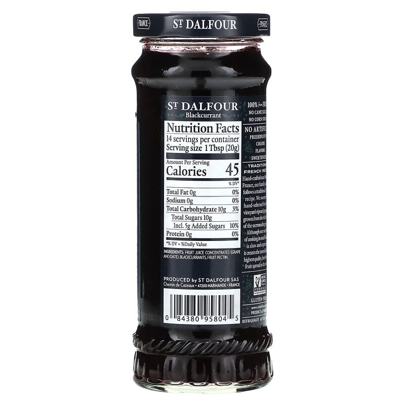 Groselha Negra, Creme de Frutas, 284 g (10 oz)