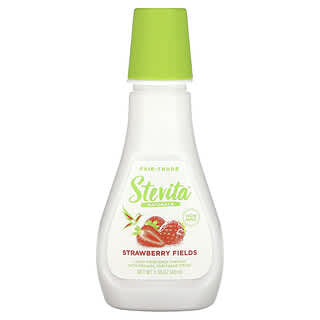 Stevita, 風味，天然口味液體甜葉菊，草莓，1.35 fl oz (40 ml)