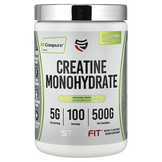 SteelFit, Pure Steel™, Monohidrato de creatina pura, Sin sabor, 500 g (17,6 oz)