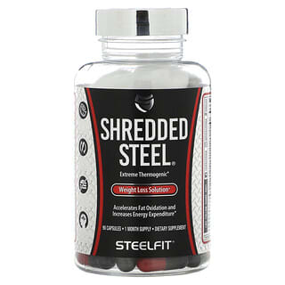 SteelFit, Shredded Steel, Gewichtsreduktionslösung, 90 Kapseln