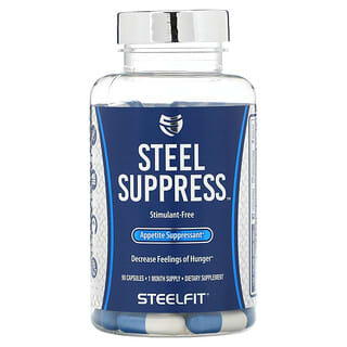 SteelFit, Steel Suppress, Supresor del apetito, 90 cápsulas