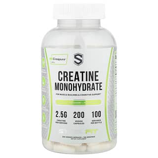 SteelFit, Sports, Monohidrato de creatina, 200 cápsulas vegetales (1,250 mg por cápsula)