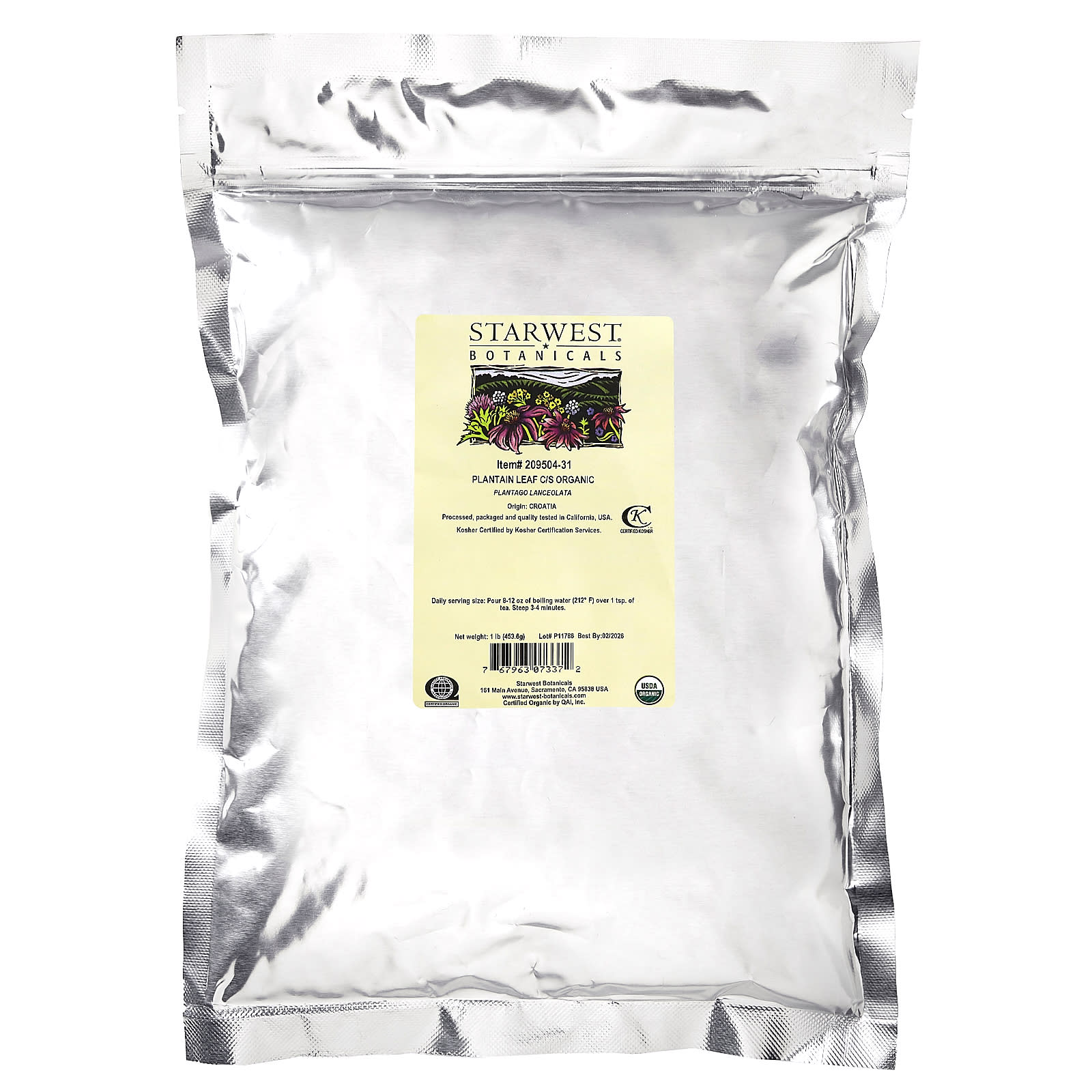 Starwest Botanicals Organic Gunpowder Green Tea – 1 Lb (453.6 G) Kosher, Loose Leaf