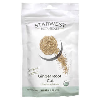 Starwest Botanicals, Organic Ginger Root Cut, Ingwerwurzel geschnitten, 3,17 oz. (89,9 g)