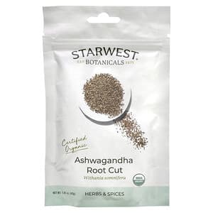Starwest Botanicals, Bio Ashwagandha Root Cut, 40 g (1,41 oz.)