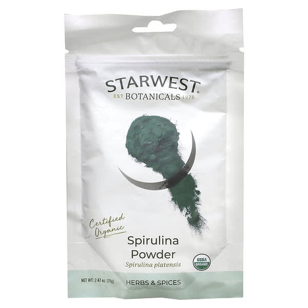 Starwest Botanicals, Organic Spirulina Powder, 2.47 oz (70 g)