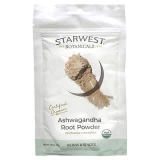 Starwest Botanicals, Polvere di radice di ginseng indiano biologico, 70 g