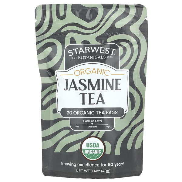 Starwest Botanicals, 유기농 자스민 차, 티백 20개, 40g(1.4oz)