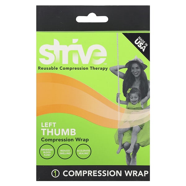 Strive, Compresión para el pulgar izquierdo, Talla única, 1 unidad