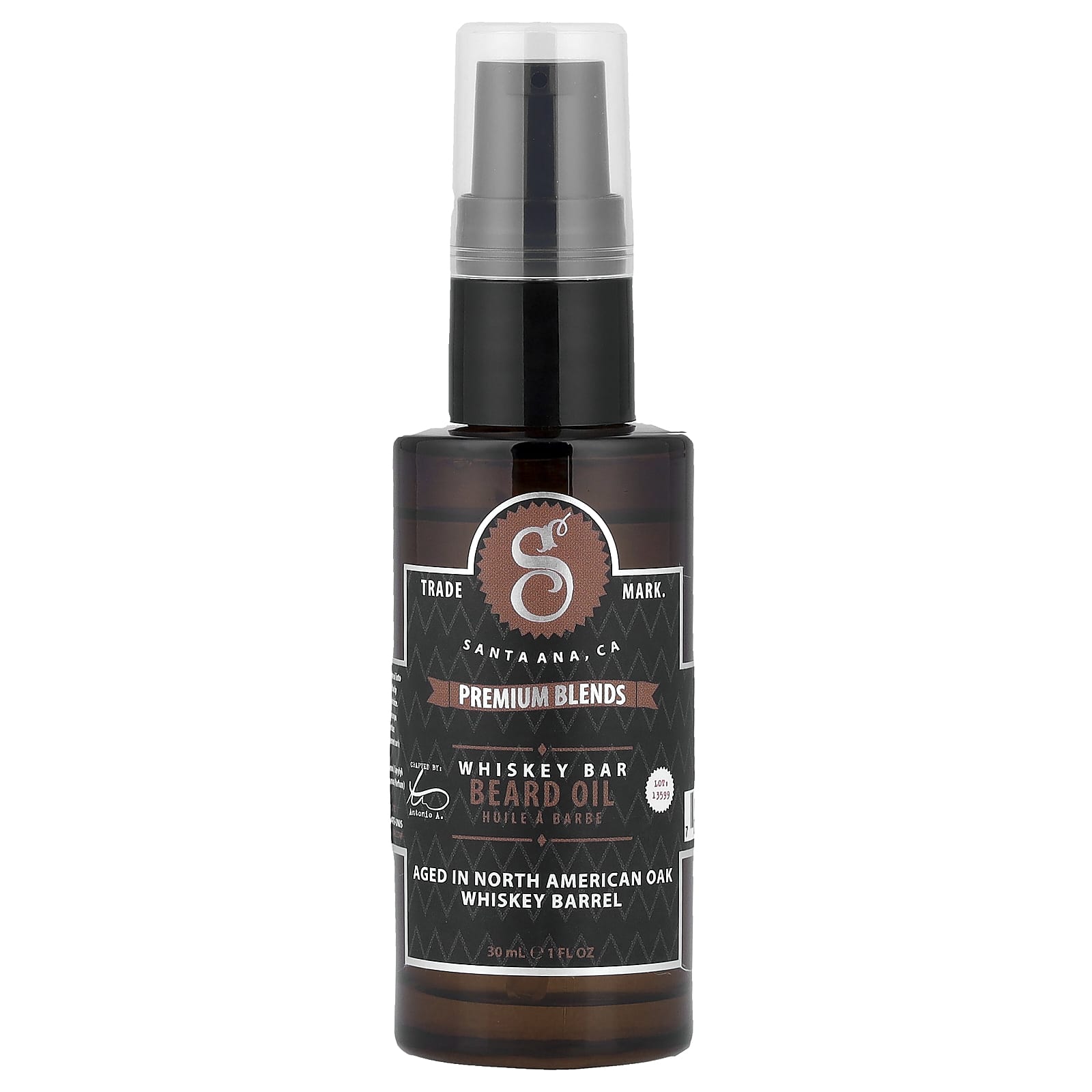 Suavecito, Premium Blends, масло для бороды, со вкусом виски, 30 мл (1 жидк. унция)